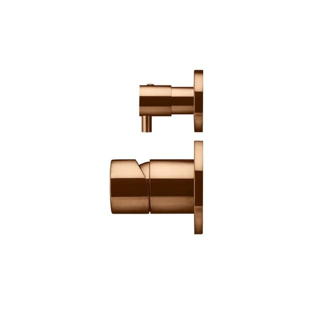 Side Meir Round Diverter Mixer Pinless Handle Lustre Bronze Trim Kit MW07TSPN-FIN-PVDBZ - The Blue Space