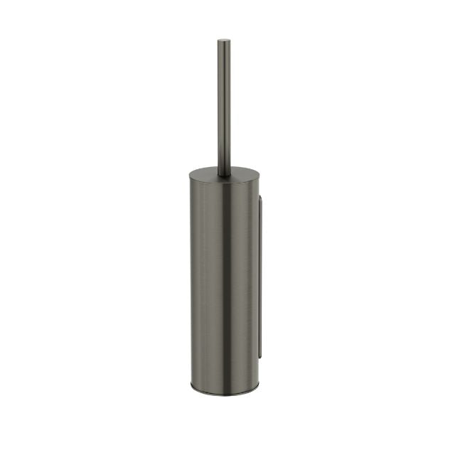 Buy Meir Round Toilet Brush and Holder Shadow Gunmetal MTO02N-R-PVDGM - The Blue Space
