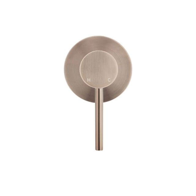Front 1 Meir Round Wall Mixer Champagne Trim Kit MW03-FIN-CH - The Blue Space