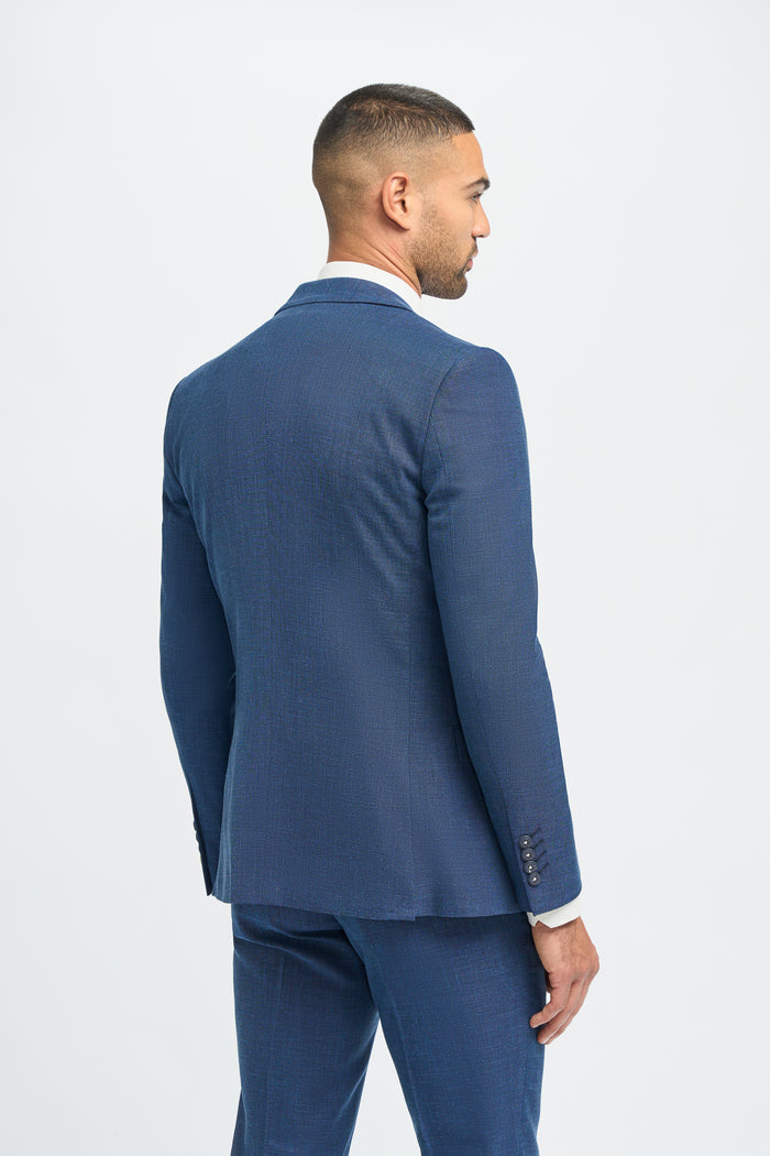 Miami Blue Slim Fit Blazer - House of Cavani