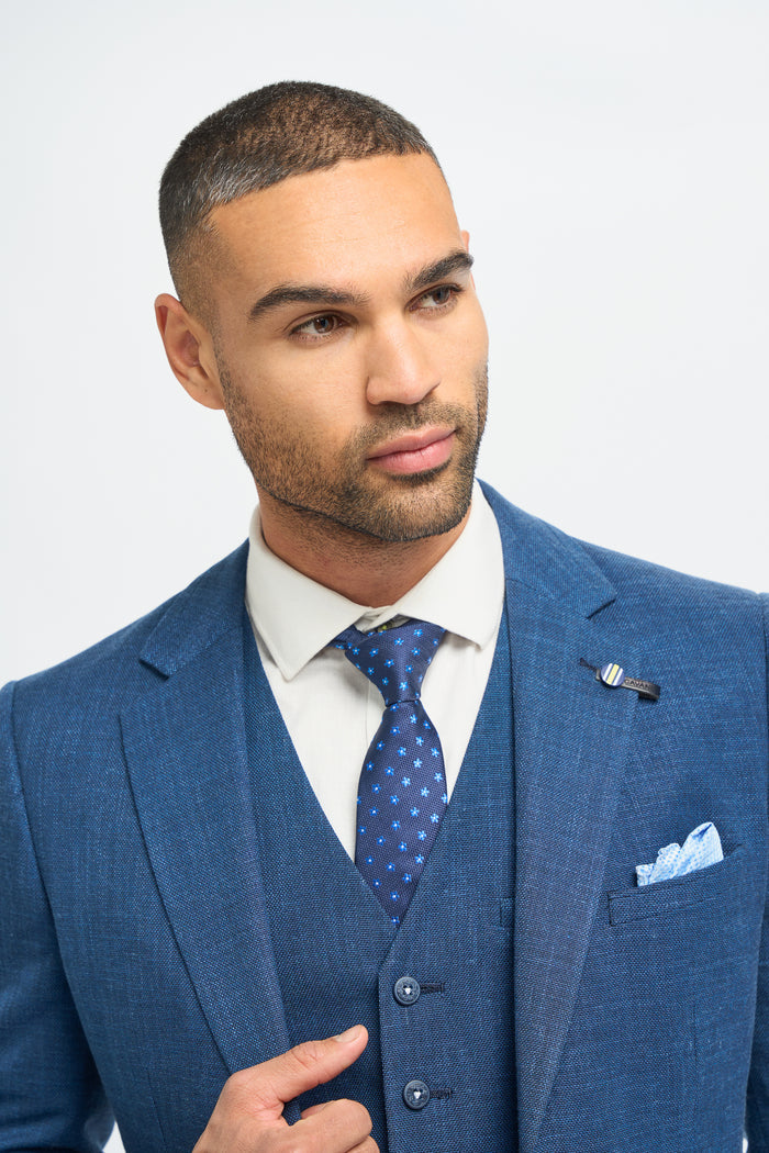 Miami Blue Slim Fit Blazer - House of Cavani
