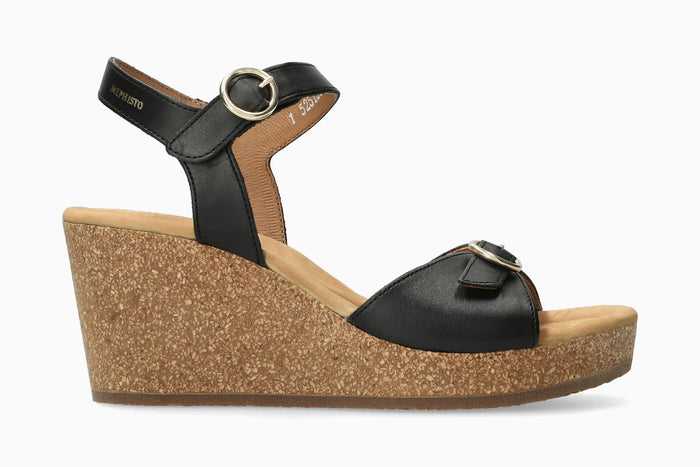Natalya - Black Women Cork Sandals