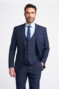 Navy Plain Blazer - House of Cavani