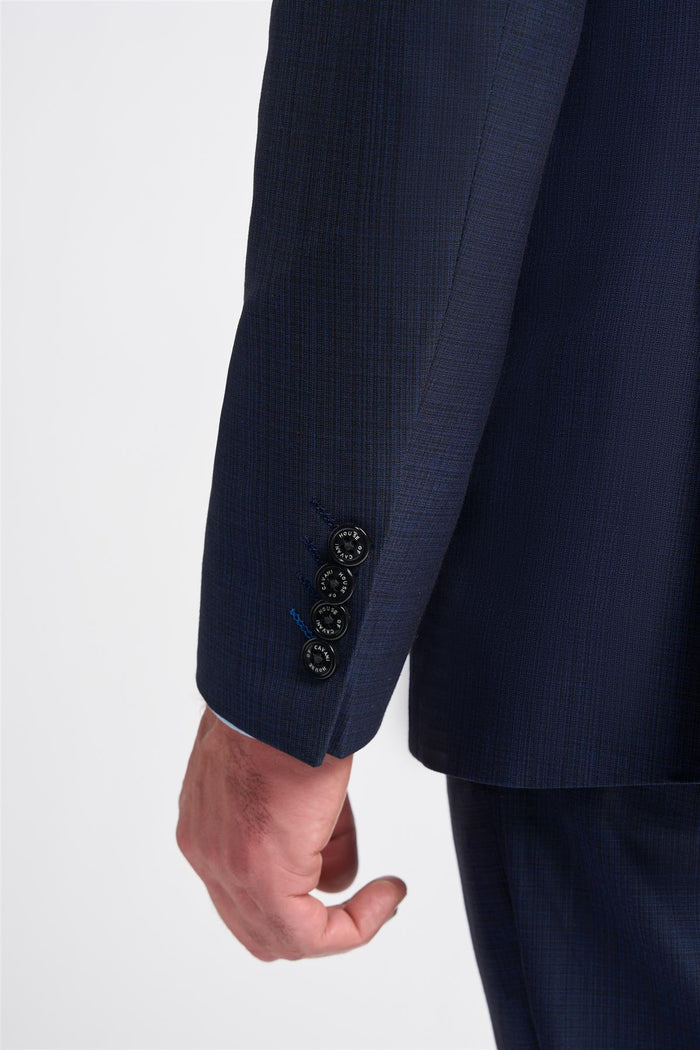 Navy Plain Blazer - House of Cavani