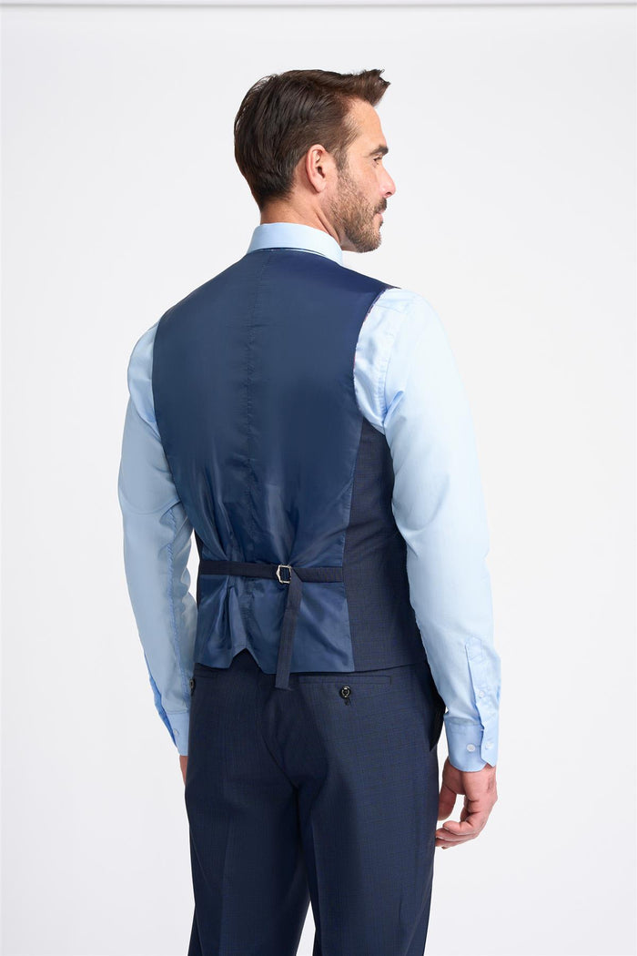 Navy Plain Waistcoat - House of Cavani