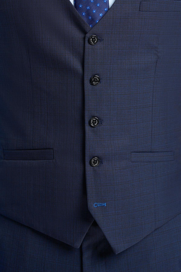 Navy Plain Waistcoat - House of Cavani