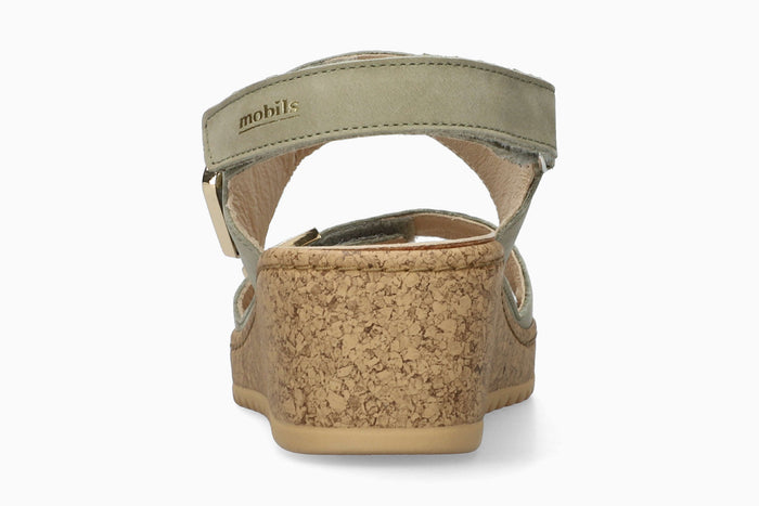 Nawel - Light Khaki Women Sandals With Heel