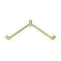 Nero Mecca Care 32mm Wrap Around Corner Grab Rail 600x600mm Brushed Gold NRCR3290WBG - The Blue Space