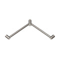 Nero Mecca Care 32mm Wrap Around Corner Grab Rail 600x600mm Brushed Nickel NRCR3290WBN - The Blue Space
