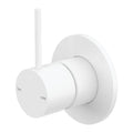 Nero Mecca 80mm Shower Mixer Handle Up in Matte White NR221911BMW - The Blue Space