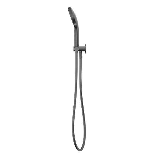 Side View Nero Mecca Shower On Bracket With Air Shower II Gun Metal NR221905FGM - The Blue Space