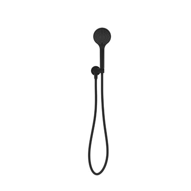 Front View Nero Mecca Shower Bracket With Air Shower Matte Black NR221905MB - The Blue Space