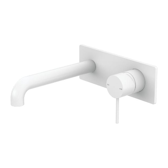 Nero Mecca Wall Basin Mixer 230mm Spout Matte White - NR221910a230MW - The Blue Space