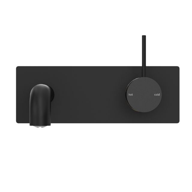 Buy Online Nero Mecca Wall Basin Mixer Handle Up 260mm Spout Matte Black - NR221910B260MB - The Blue Space