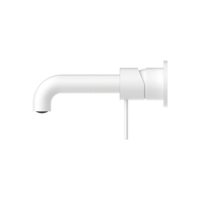 Buy Online Nero Mecca Wall Basin Mixer Separate Backplate 185mm Spout Matte White - NR221910C185MW - The Blue Space