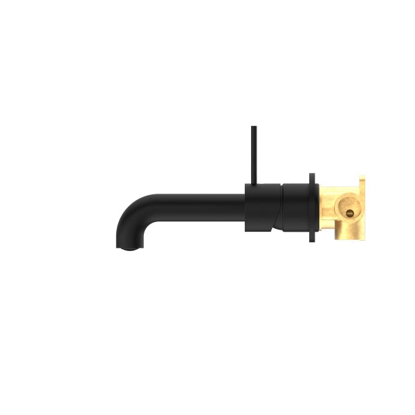 Mecca Wall Basin Mixer Sep BP Handle Up 160mm Sp Matte Black - The Blue Space