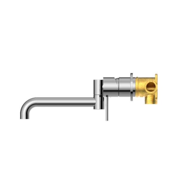 Buy Nero Mecca Wall Basin/Bath Mixer Set with Swivel Spout Length 225mm in Chrome NR221910RCH - The Blue Space
