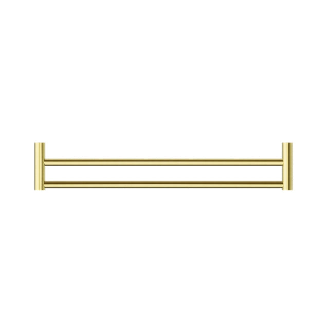 Buy Nero New Mecca Double Towel Rail 600mm Brushed Gold NR2324dBG | The Blue Space
