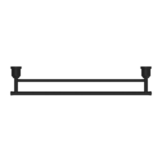 Buy Nero York Double Towel Rail 600mm Matte Black NR6924dMB - The Blue Space