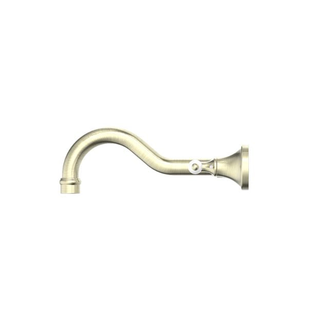 Buy Online Nero York Wall Basin Set With White Porcelain Lever Aged Brass NR692107a01AB - The Blue Space