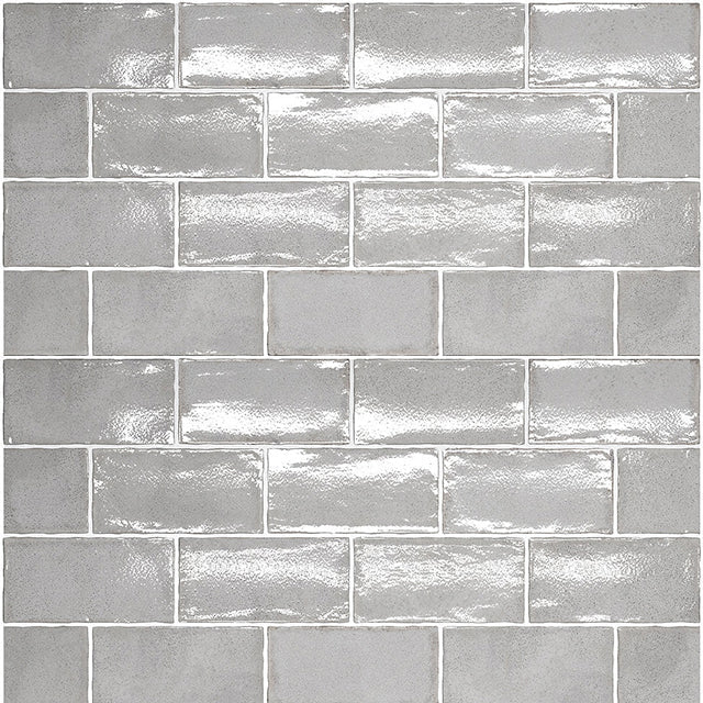 Nickel Grey Dianna Hand Made Subway Tile 75 x 150 x 9mm Spanish Ceramic  | The Blue Space