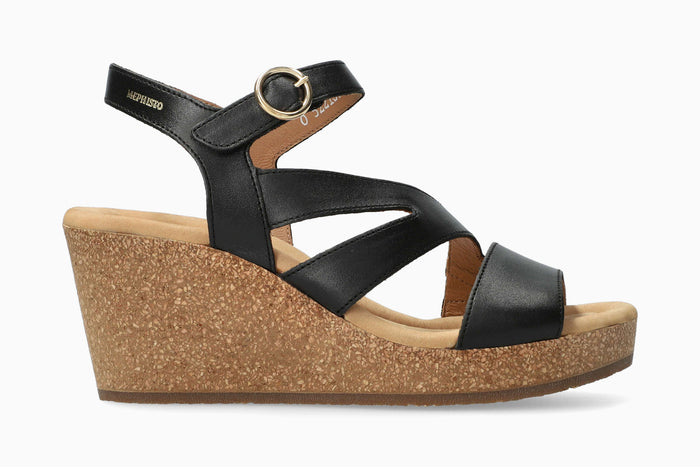 Nonnie - Black Women Cork Sandals
