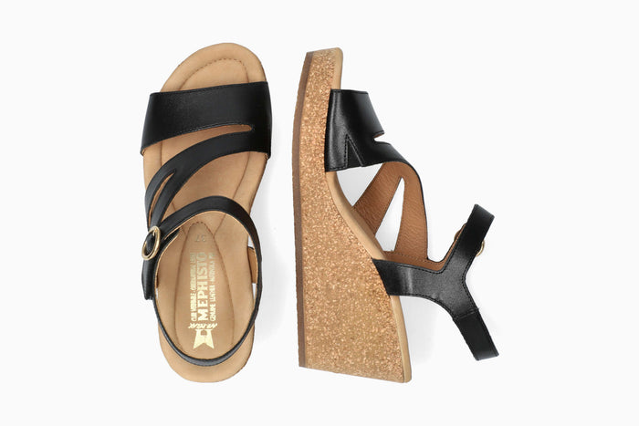 Nonnie - Black Women Cork Sandals