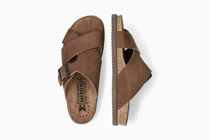 Nordine - Dark Brown Men Cork Sandals