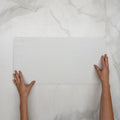 Single With Hand Off White Olivia Decor Tile 300 x 600 x 10mm Italian Porcelain 36MATDEPL - The Blue Space