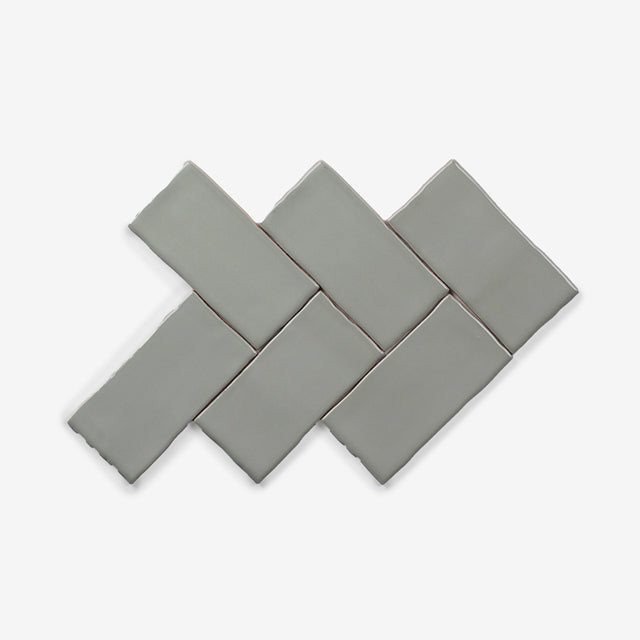 Olive Luca Hand Made Gloss Subway Tile 75 x 150 x 8mm