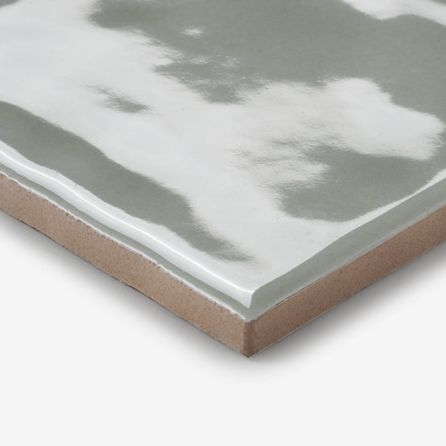 Olive Luca Hand Made Gloss Tile 100 x 100 x 8mm