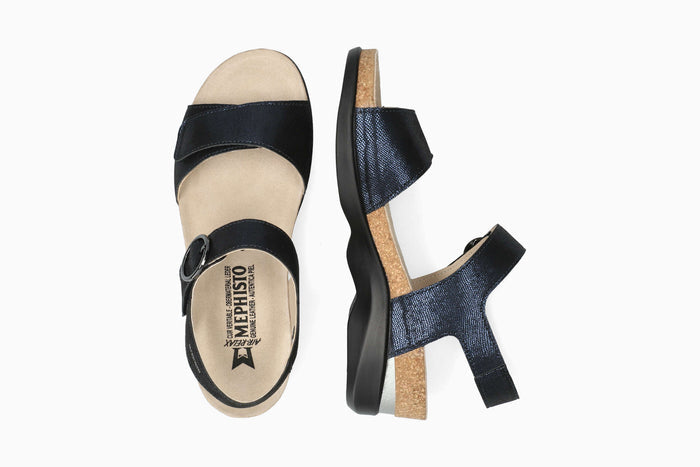 Oriana - Navy Women Cork Sandals
