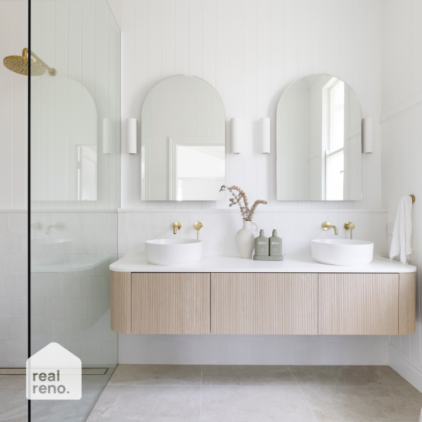 Phoenix Vivid Slimline Plus Wall Basin/Bath Outlet 180mm - Brushed Gold | Real Reno