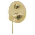 Phoenix Vivid Slimline Shower/Bath Diverter Mixer-Brushed Gold - the blue space