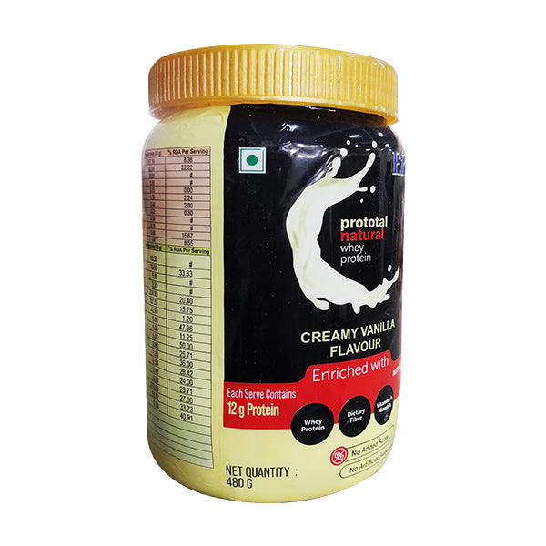 Prototal Natural Whey Protein Creamy Vanilla, 400gm