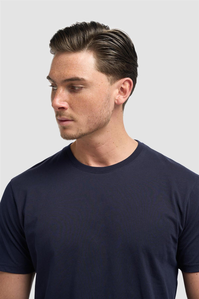 Sanchez Navy T-shirt Collar