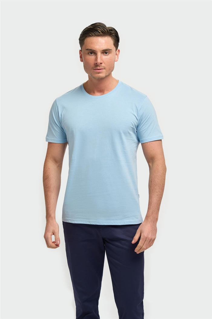 Sanchez Sky Pure Cotton Stretch Fit Crew Neck T-Shirt