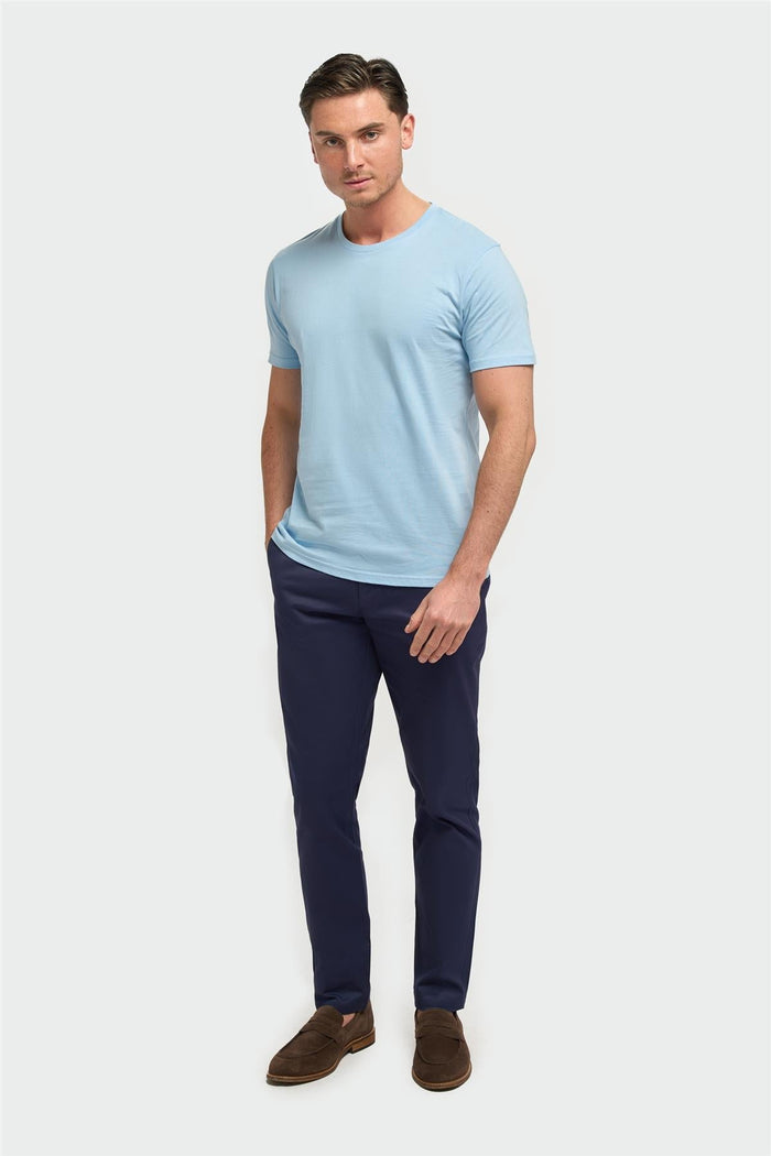 Sanchez Sky Pure Cotton Stretch Fit Crew Neck T-Shirt