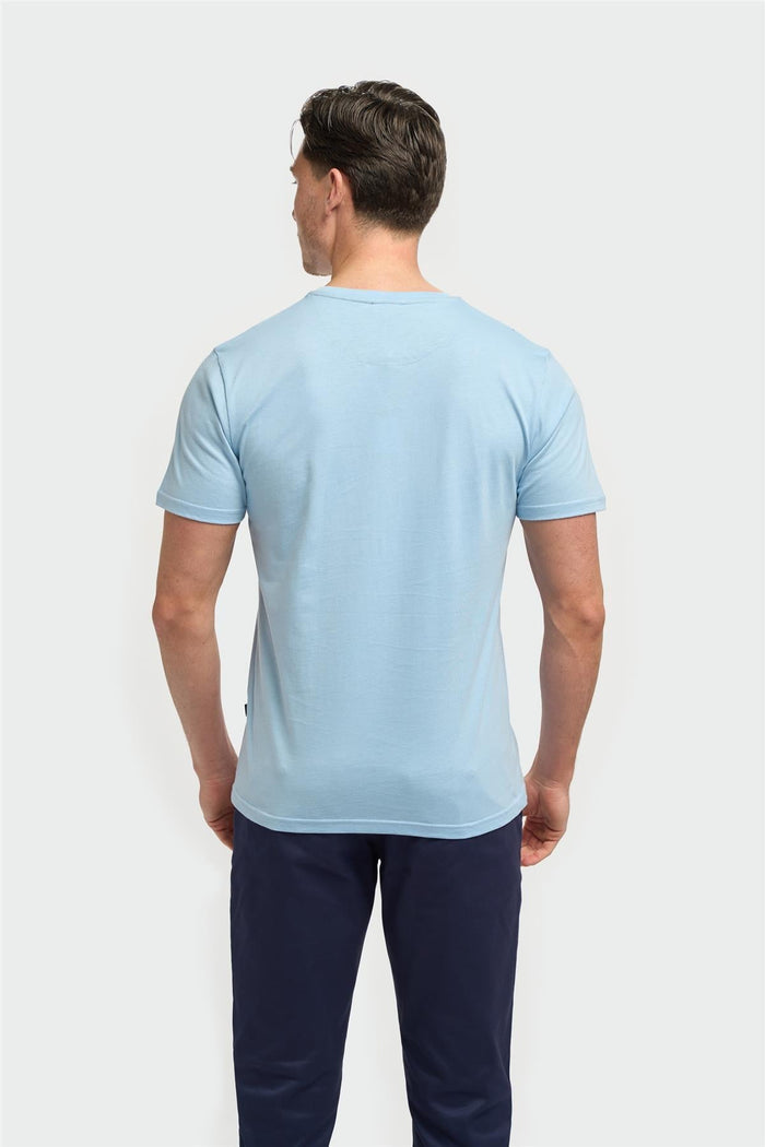 Sanchez Sky Pure Cotton Stretch Fit Crew Neck T-Shirt