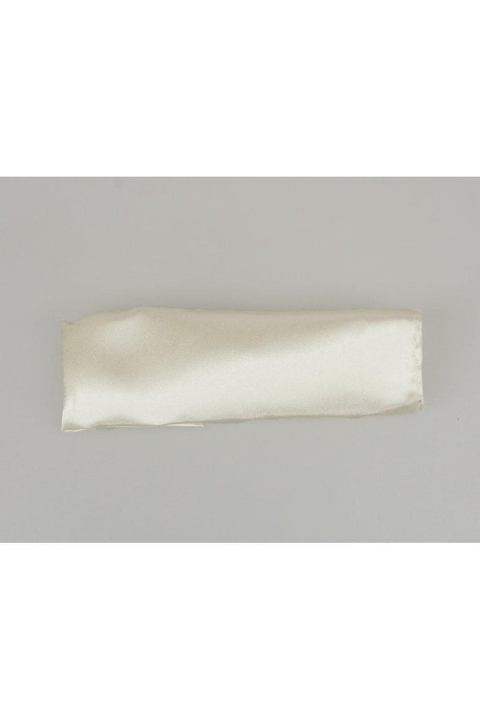 Satin white pocket square