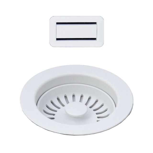 Seima Kitchen Sink Basket Waste and Overflow Cover - White