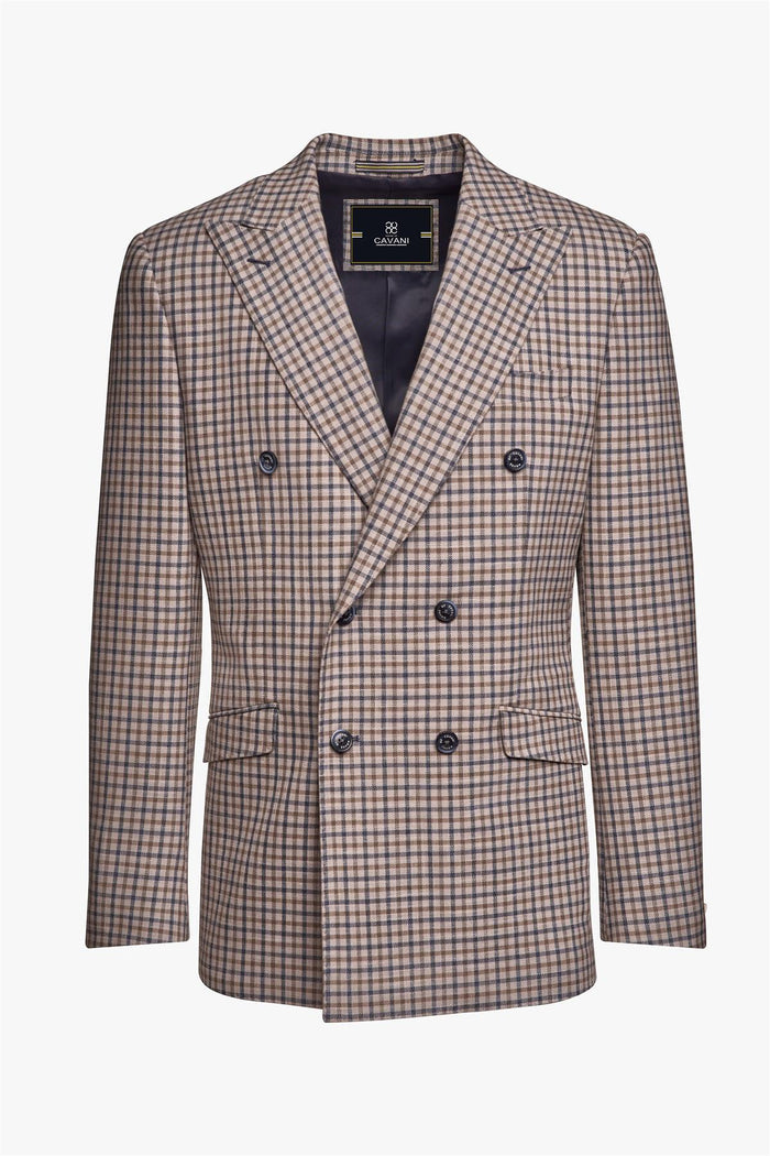 Sergio Beige Double Breasted Blazer