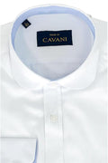 Shirt No. 635 White Round Neck Collar Front