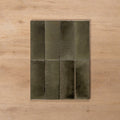Sicily Grigio Charcoal Gloss Cushioned Edge Porcelain Tile 75x200mm Straight Pattern - The Blue Space