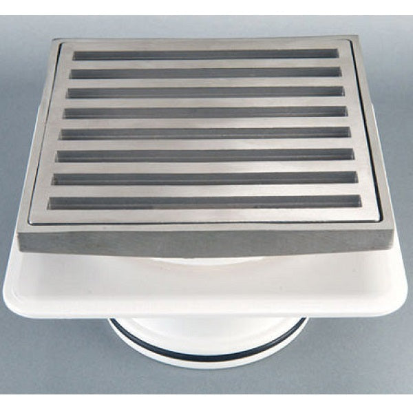 Square On Square Floor Grate 100mm Connection - The Blue Space