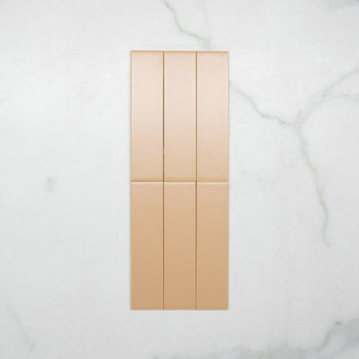 Faces No Hand Sunset Terracotta Clay Satin Flat Ceramic Tile 50x200mm  - The Blue Space