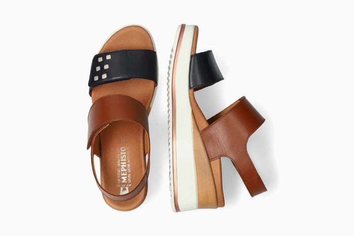 Swena N - Navy Women Sandals With Heel