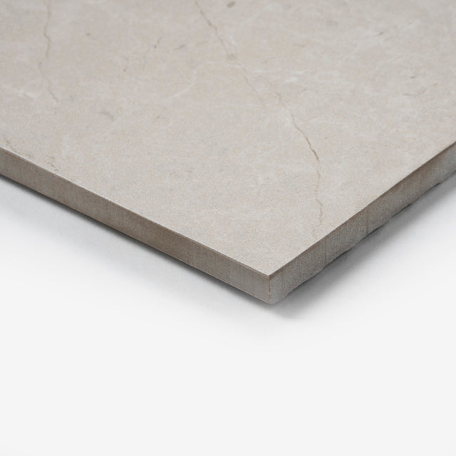 Tan Tilly Tundra Stone Tile Matte Tech Grip 600 x 600 x 10mm Porcelain  | The Blue Space