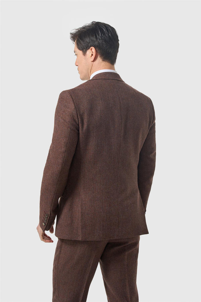 Thomas Dark Mahogany Tweed Blazer
