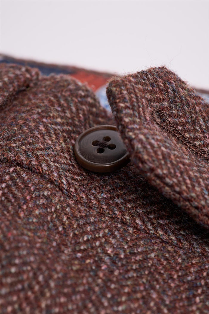 Thomas Dark Mahogany Tweed Trousers